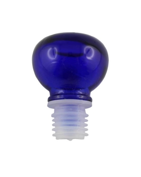 Glasstopfen Kugel blau für 15mm-Mündungen